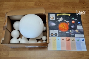 Model Sluneční soustavy - jjak vyrobit planety  z polystyrenových koulí