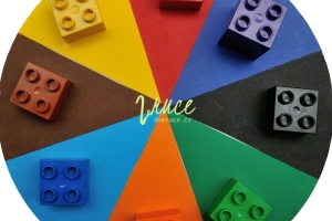 Třídění barev na barevný kruh - lego Duplo kostky