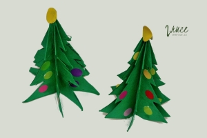 Vánoční 3D papírový strom