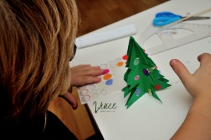Vánoční 3D papírový strom - postup, jak vyrobit